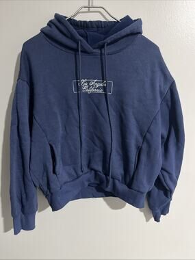 SWS Athletics Blue Los Angeles California Preppy Hoodie Women’s Small 1990 Logo